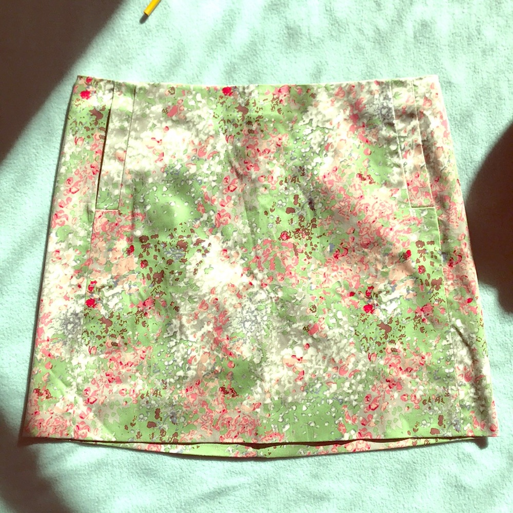Watercolor Floral Pattern J. Crew Skirt, size 8